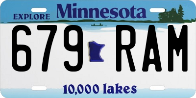 MN license plate 679RAM