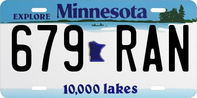 MN license plate 679RAN