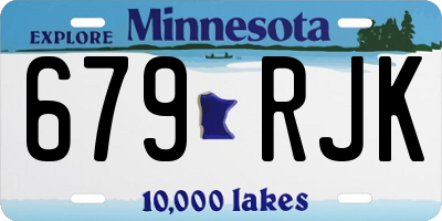 MN license plate 679RJK