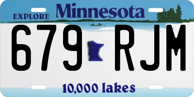 MN license plate 679RJM