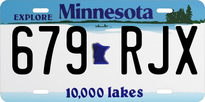 MN license plate 679RJX