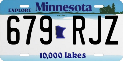 MN license plate 679RJZ