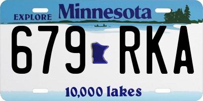 MN license plate 679RKA