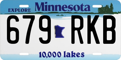MN license plate 679RKB