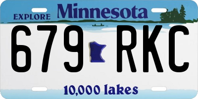 MN license plate 679RKC
