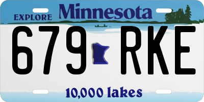 MN license plate 679RKE