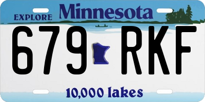 MN license plate 679RKF