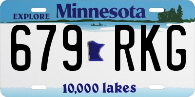 MN license plate 679RKG