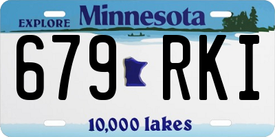MN license plate 679RKI