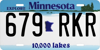 MN license plate 679RKR