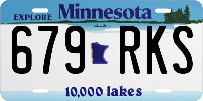 MN license plate 679RKS