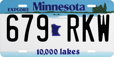 MN license plate 679RKW