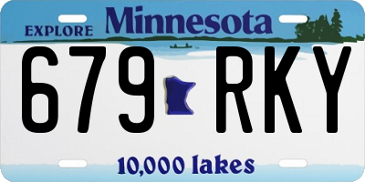 MN license plate 679RKY