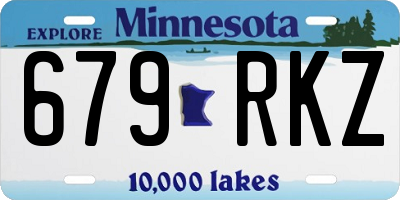 MN license plate 679RKZ
