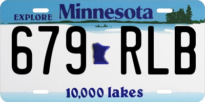 MN license plate 679RLB