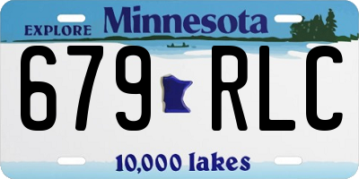 MN license plate 679RLC
