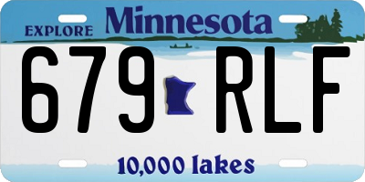 MN license plate 679RLF