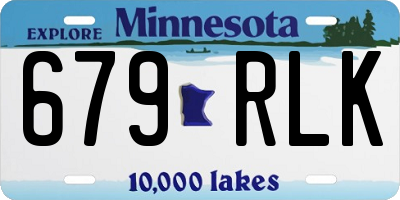 MN license plate 679RLK