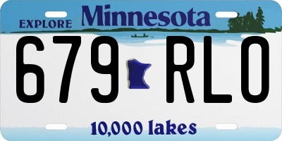 MN license plate 679RLO