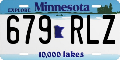 MN license plate 679RLZ