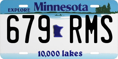 MN license plate 679RMS