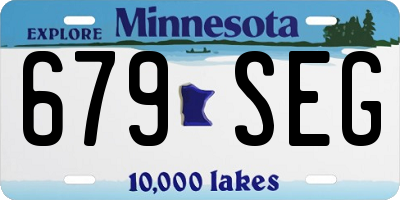 MN license plate 679SEG