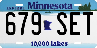 MN license plate 679SET