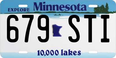 MN license plate 679STI