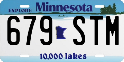 MN license plate 679STM