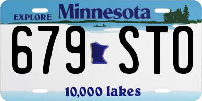 MN license plate 679STO