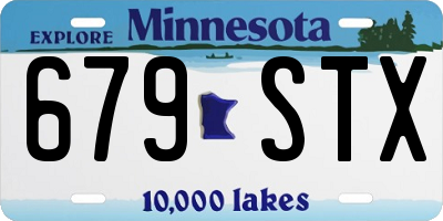 MN license plate 679STX