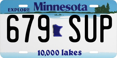 MN license plate 679SUP