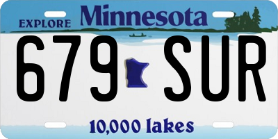 MN license plate 679SUR