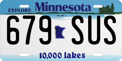 MN license plate 679SUS