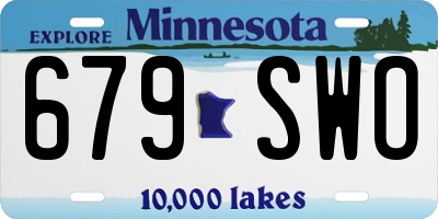 MN license plate 679SWO