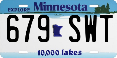 MN license plate 679SWT