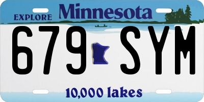MN license plate 679SYM