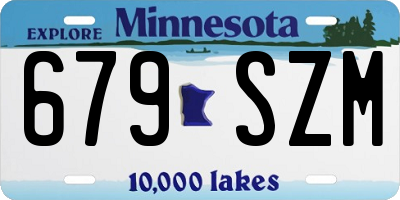 MN license plate 679SZM