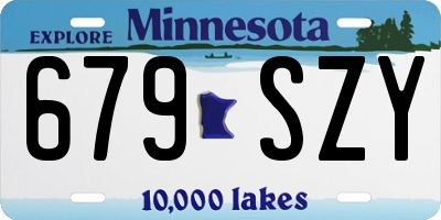 MN license plate 679SZY