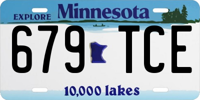 MN license plate 679TCE
