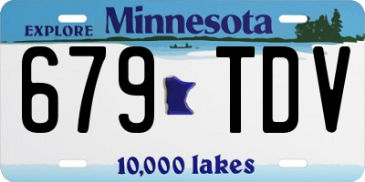 MN license plate 679TDV
