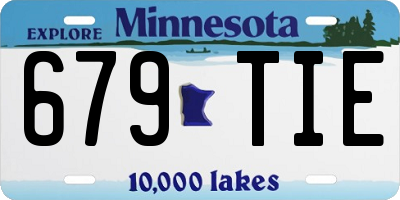 MN license plate 679TIE