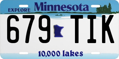 MN license plate 679TIK