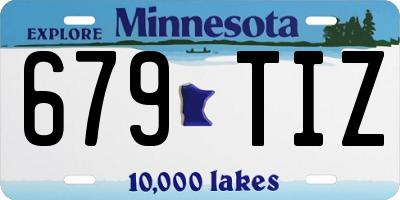 MN license plate 679TIZ