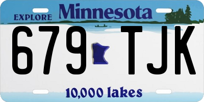 MN license plate 679TJK