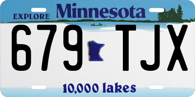 MN license plate 679TJX
