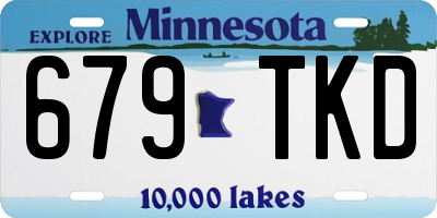 MN license plate 679TKD