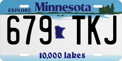MN license plate 679TKJ