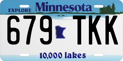 MN license plate 679TKK