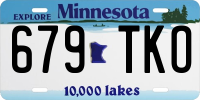 MN license plate 679TKO